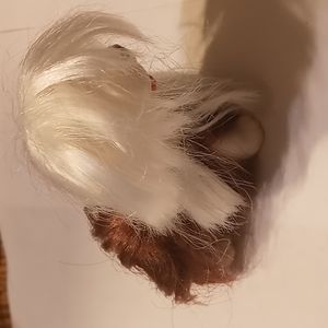 Vintage CitiToy 1989 Old English Sheep Dog 3" Brown and White Long Hair Doll Pet